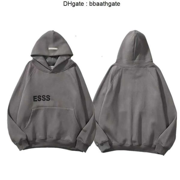 

ess designer warm hoodies hoody men pullover sweatshirts essent spring sweater of esse embroidery sweatshirt ess loose long sleeve211, Black