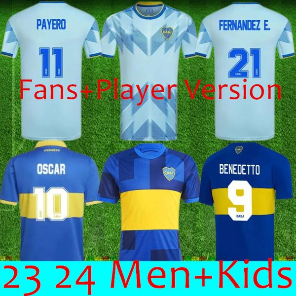 

23 24 boca juniors medina villa soccer jerseys home away 3rd fernandez benedetto zeballos maradona maillots romero varela vazquez football s, Black;yellow