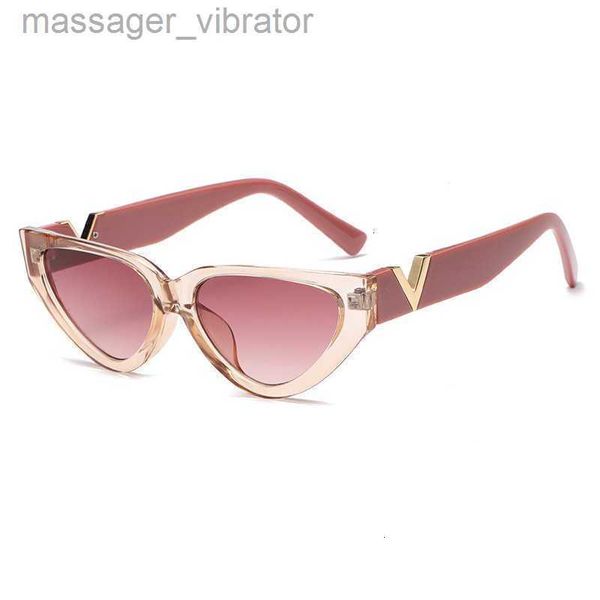 

cat new fashion small frame eyes v family sunglasses ins popular on the net same style walking show street shooting trendy individualized o7, White;black