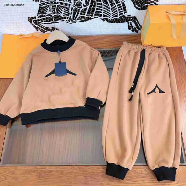 

tracksuits baby autumn sets kids suit size 110-160 cm 2pcs embroidered border floral embellishments sweater and sports pants aug30, White