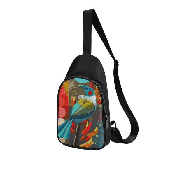 

diy custom men's chest bags women's shoulder bags chest bags black beautiful production of personalized exclusive custom couple gi