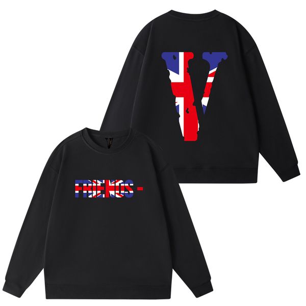 

vlone men's hoodies & sweatshirts hoodies winter casual loose vlone letter cotton sweatshirt hip hop hood pullpver sweater vl141 color, Black