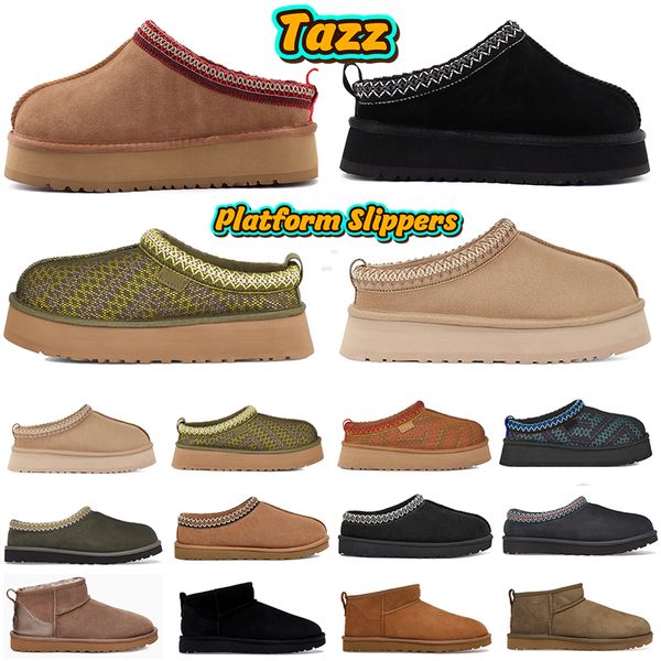 

women tazz slippers maxi tasman chestnut slipper fur slides australia snow boots classic ultra mini platform boot womens winter slipper men, Black