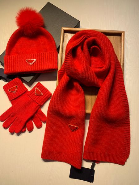 

luxury new men women fashion hat and scarf sets designer scarf triangle p beanie bucket hats cashmere scarves with winter wollen knit, Blue;gray