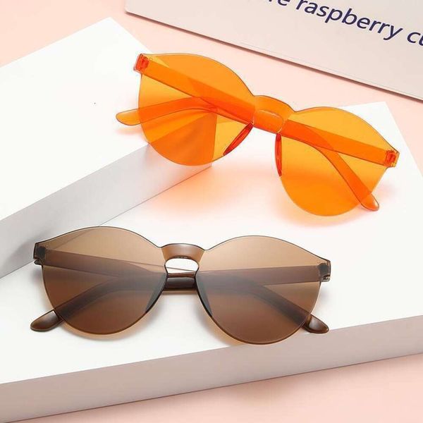 

frameless one piece sunglasses for women candy colorful glasses couple decorativeness anti ultraviolet, White;black