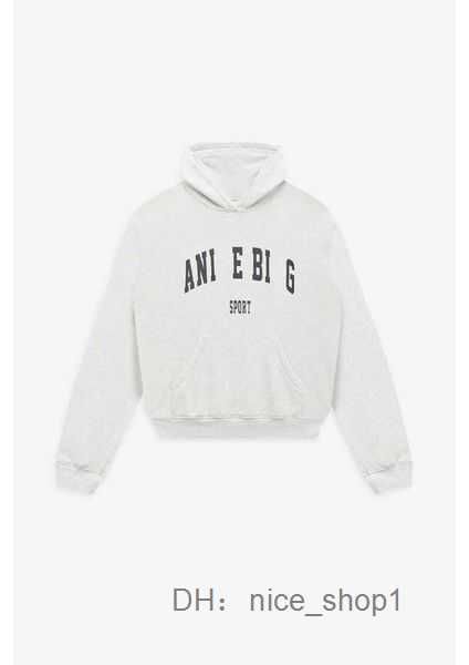

23ss women desginer fashion cotton hooded new ab anines bing classic letter print wash water color snowflake sweatshirt hoodies 5 1mtl, Black