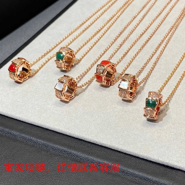 

designer bracele bvg pendant fashion luxury jewelry diamond gold necklace ring accessories clover womenbaojia snake bone white fritillaria e, Silver