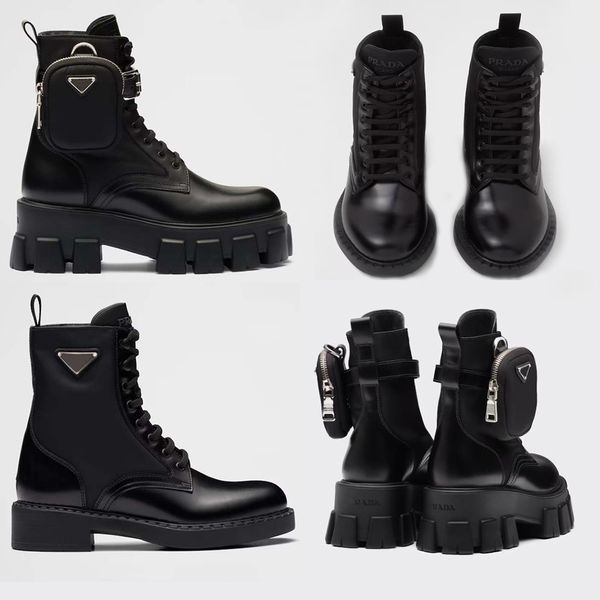 

women's designer boots martin boots booties ankle overall boots military style combat platform women's bottom christmas shoes, Black