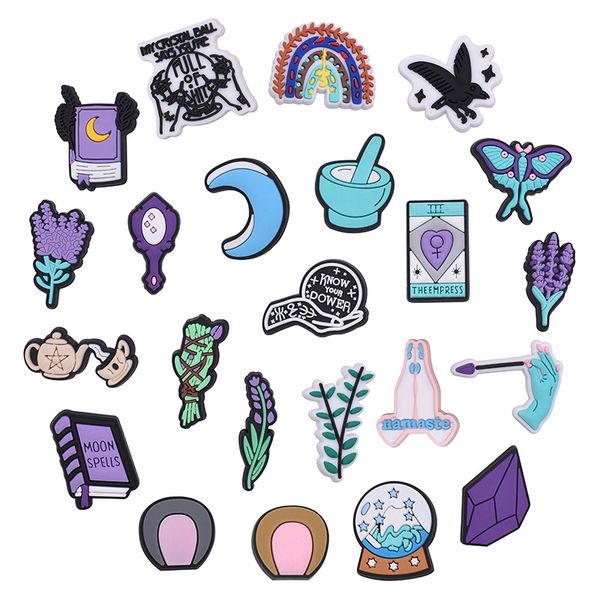 

anime charms halloween witch flower wholesale childhood memories funny gift cartoon charms shoe accessories pvc decoration buckle soft rubbe, Blue