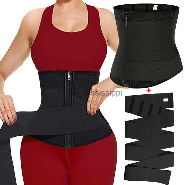

waist tummy shaper zipper waist trainer trimmer corset women slimming sheath flat belly snatch me up bandage wrap fitness girdle detachable