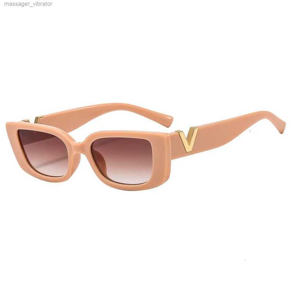 

square sunglasses v small frame fashion trend women's sunglasses 2023 new street show efls 2 knr7, White;black
