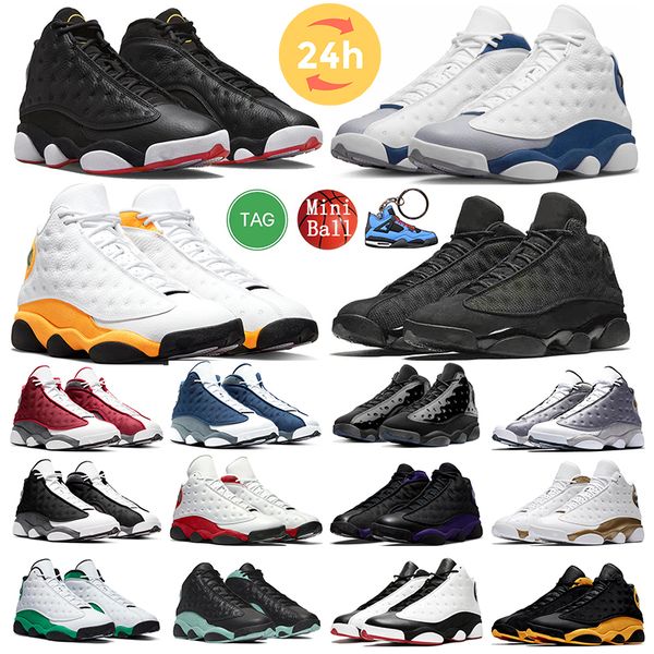 

men 13 basketball shoes 13s court purple hyper royal french blue red flint obsidian lucky green black cat dirty bred mens women trainer outd