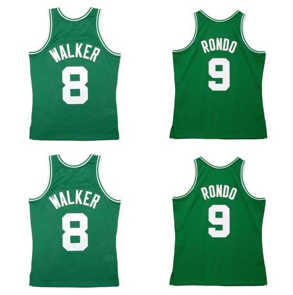 

antoine walker 2000-01 celtices basketball jersey bostons rajon rondo 2007-08 mitchell and ness throwback jerseys green size s-xxxl, Black;red