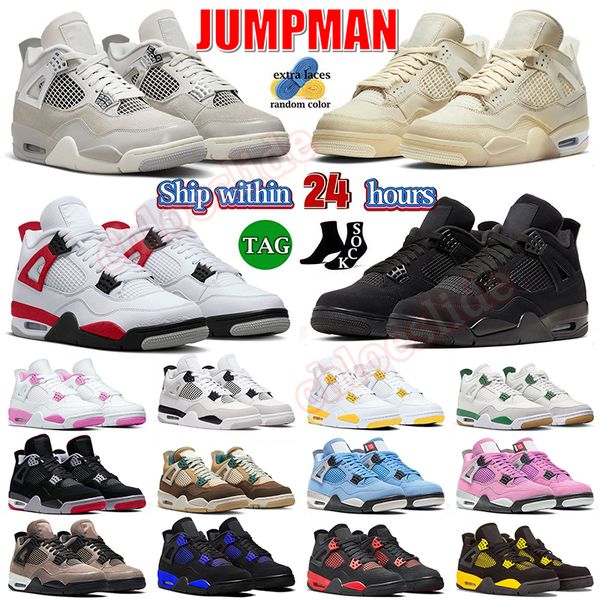 

4s basketball shoes black cat 4 sneakers white frozen moments sail red cement travis scot. vivid sulfur pink trainers bred offs jumpman jord