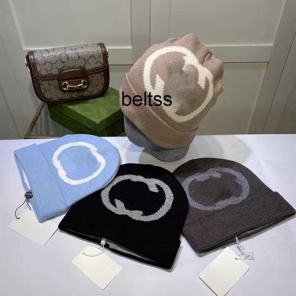 

2023 hats designer autumn winter style beanie hats men and women fashion universal knitted cap autumn wool outdoor warm skull caps, Blue;gray