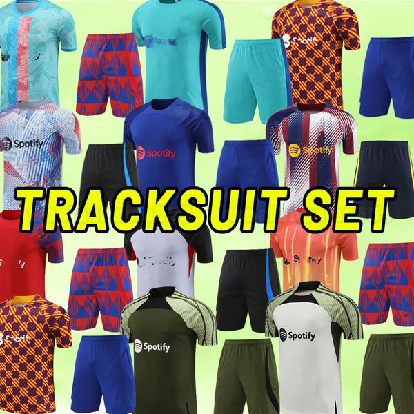 

training set ansu fati pedri soccer tracksuits 23 24 lewandowski gavi adama ferran raphinha 2023 2024 barcelonas f. de jong dest short sleev, Black