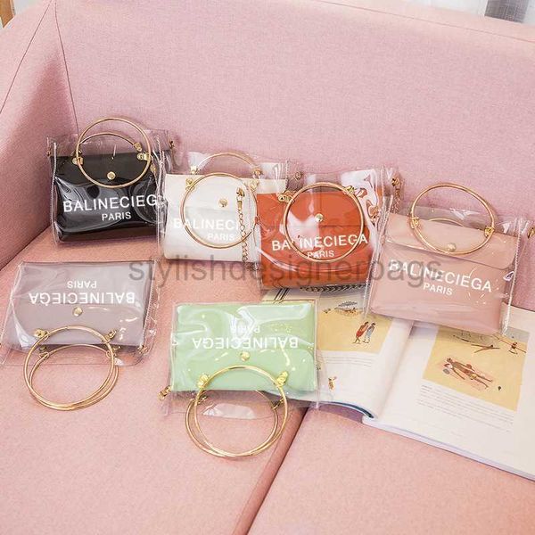 

totes trendy jelly women's bag chain transparent shoulder bag female fashion pvc bags crossbody bags mini all-match handbags stylishdes