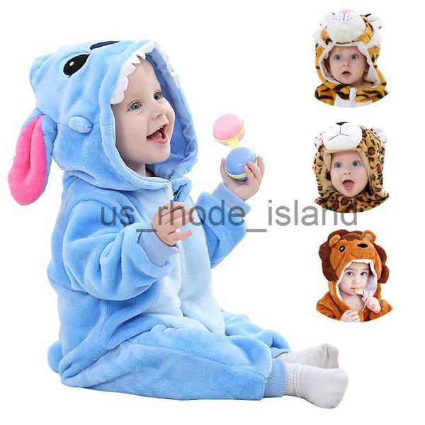 

pajamas 2-3y baby animal costumes toddler onesie halloween dress up romper soft facecloth warm and cute pajamas x0901, Blue;red