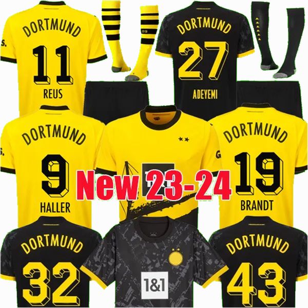 

player fans 2023 2024 adeyemi reus soccer jerseys haller moukoko brandt reyna sabitzer malen f.nmecha hummels dortmund bensebaini football m, Black;yellow