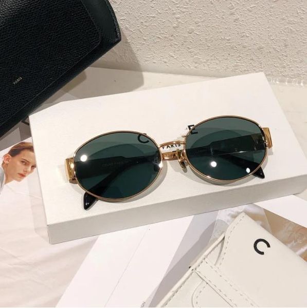 

luxury celinf sunglasses for men and women summer style anti-ultraviolet retro plate square full frame fashion random box, White;black