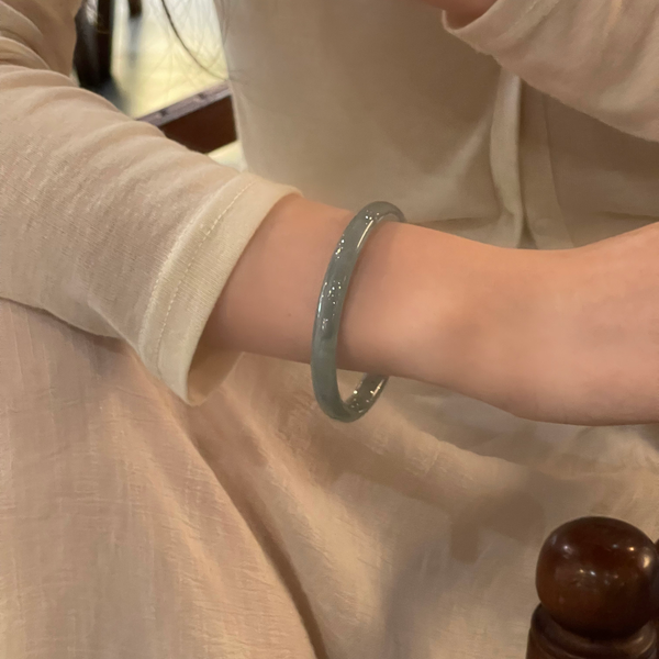 

smoked gray antique style bracelet women's new chinese style simple and high-end design sense, Black