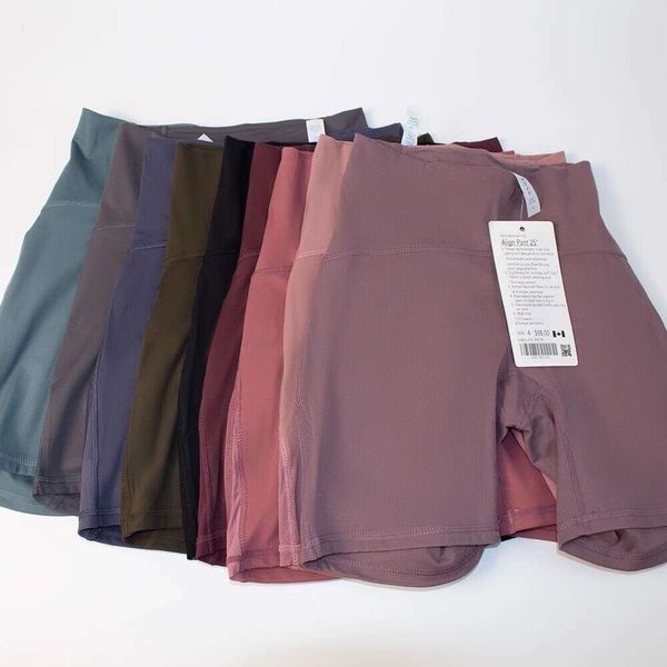 

women's sports yoga shorts fiess lu-149 high waist slim quick dry breathable high elasticity nylon material pants, Black