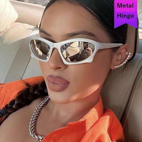 

future technology sunglasses steampunk street concave ins, White;black