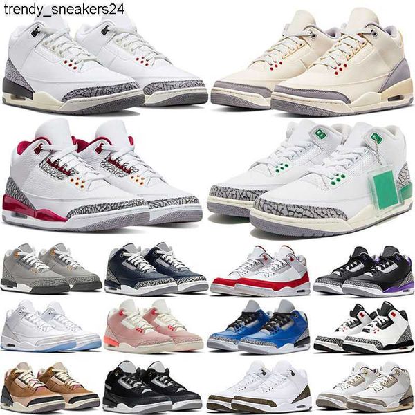 

jumpman 3 men basketball shoes 3s unc pine green black cement racer blue fire red court purple cool grey laser orange katrina mens sneakers