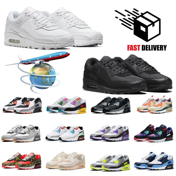 

max 90 running shoes men sneakers 90s women chaussures solar flare pn dust safety orange sail unc outdoor sport trainers 36-45 black white