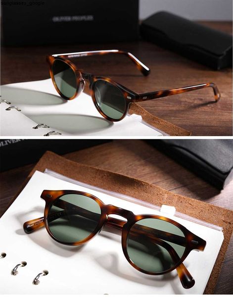 

men women sunglasses famous brand ov5186 gregory peck polarized sunglasses round glasses eyeglasses oculos de gafas, White;black