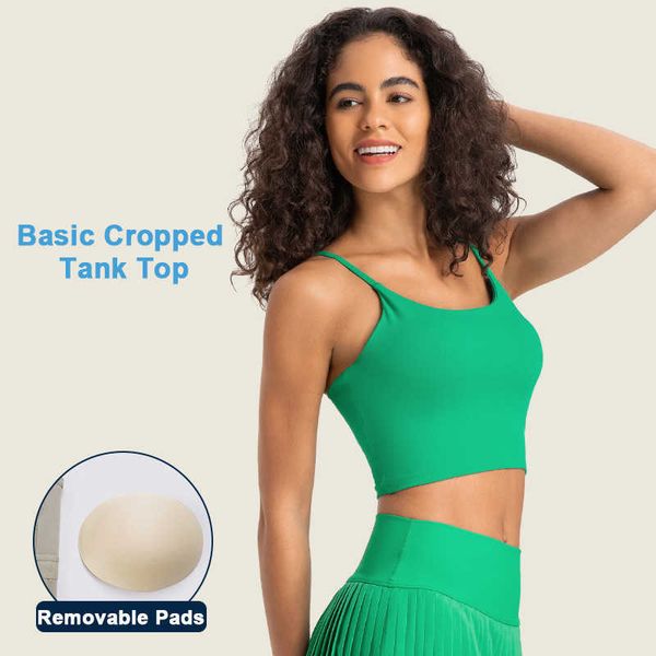 

lu lu lemon tanks sweetheart light support spaghetti strap sport bra padded backless sweat-wicking feels weightless yoga built in bra athlet