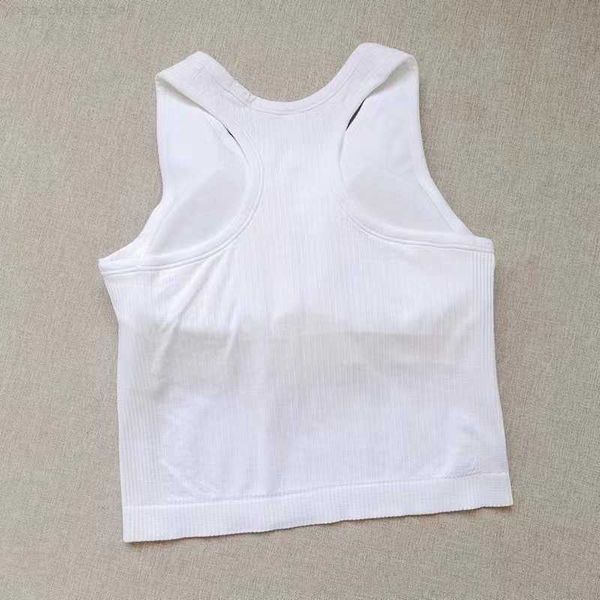 

lll yoga vest summer sports fitness with chest pad gather i short beauty back women's integrated thread t-shirt gym wear gym wear