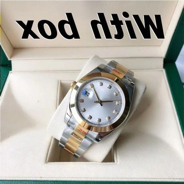 

men's waterproof automatic new steel men's large magnifier 41mm watch mechanical sapphire stainless watch u1 and luminous 202 rfmg, Slivery;brown