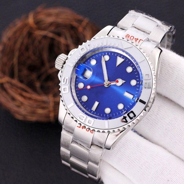 

strap 40mm watch de gold automatic wristwatch steel watches master rose mechanical lujo sapphire 904l movement folding men's lumin hcqt, Slivery;brown