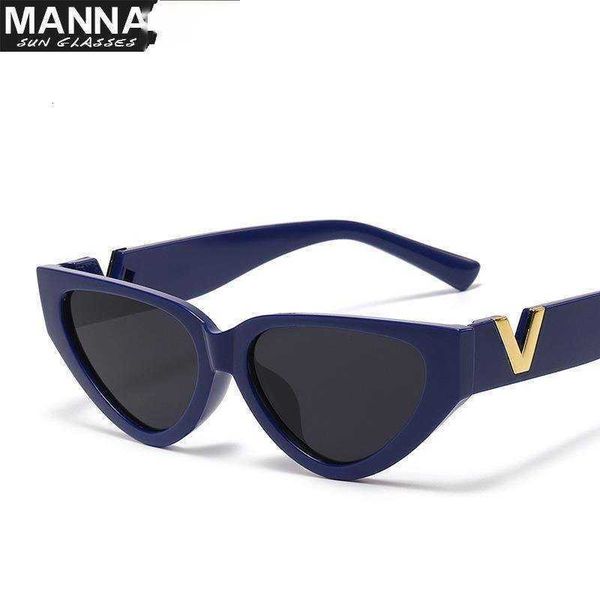 

2023 new modern show glasses trend personality zebra pattern sunglasses fashion small frame cat eye sunglasses 86vf, White;black