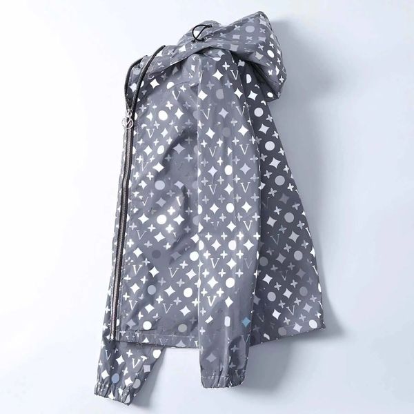 

men's designer jacket luxury high street zipper letter print hooded jacket windbreaker men's wear women's tag new p, Black;brown