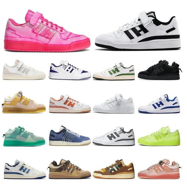 

designer casual shoes fashion running shoes sneakers for women forum 84 low bad bunny white gum bright blue black orbit grey green pink wome