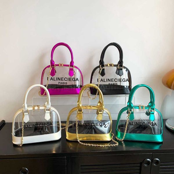 

totes deisgner bag women crossbody bag transparent pvc chain handbags fashion portable stadium approved simple clear casual bags stylishdesi