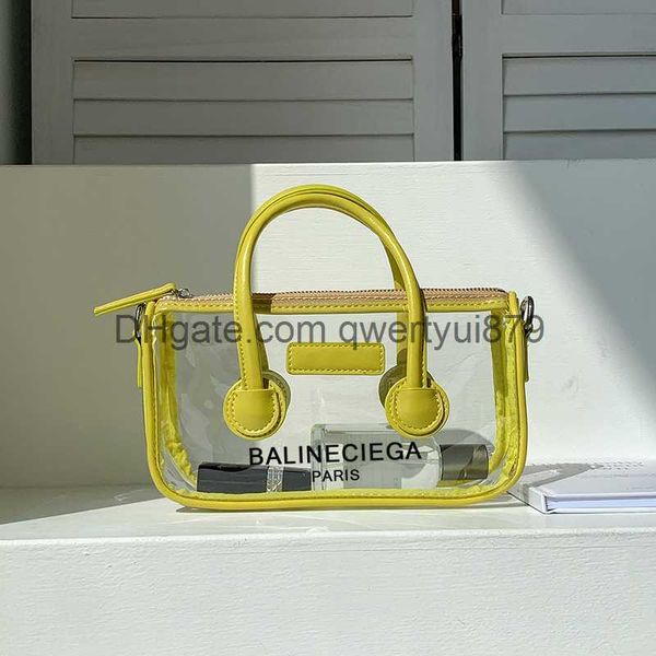

totes luxury designer pvc transparent women's handbag fashion jelly clear crossbody bag square tote for summer 2023 new bags qwertyui87
