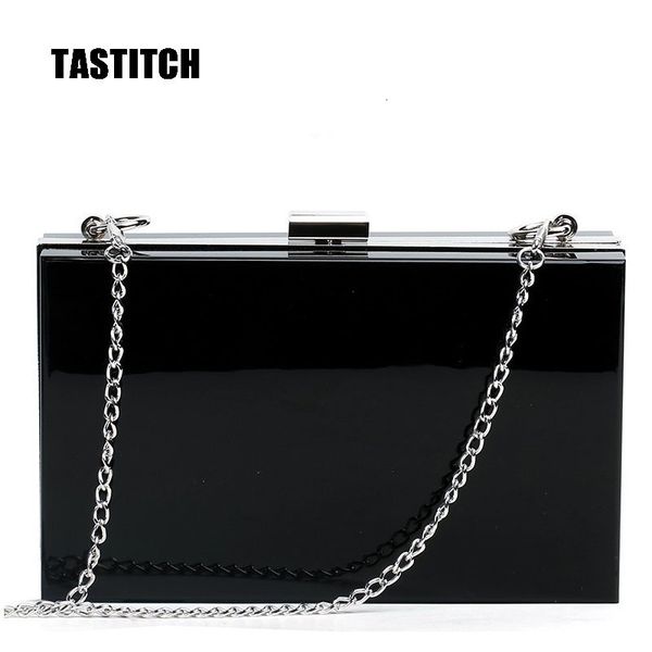 

evening bags black acrylic handbags elegant clutche chain party prom wedding wallets bridesmaid purses 230901