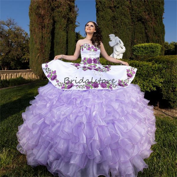 

princess lilac quinceanera dress 2023 sweetheart ball gown sweet 15 birthday party dress vestidos de baile princesa pageant para xv anos ves, Blue;red