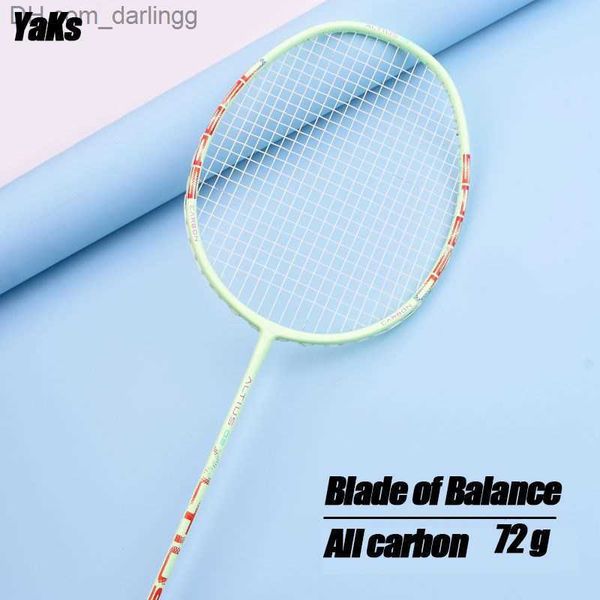 

badminton rackets yaks brand balance blade badminton racket ultra light 72g professional durable single sfull carbon badminton racket q23090