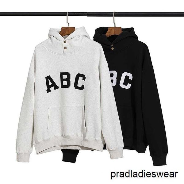 

designers mens womens hoodies fashion letter abc gray/black hoodie autumn winter round neck long sleeve hooded pullover clothes sweatshirts