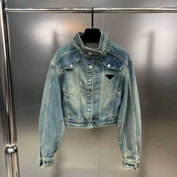 

designer women jackets denim coat womens button letters spring autumn style slim for lady outfit woman jeans outsize classcia windbreaker co, Black;brown