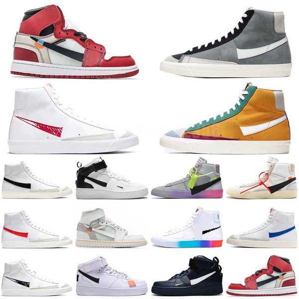 

airorces 1 low off running shoes for men women mca blue gold volt moma complexcons 2023 chaussures trainers sneakers, Black