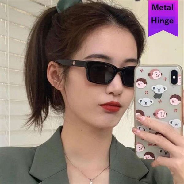 

small square framed narrow sunglasses hollowed out ladies trend, White;black