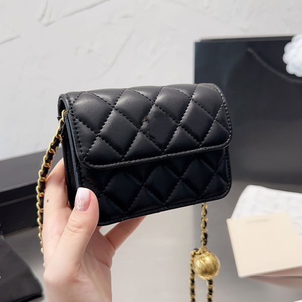

luxury designers golden ball mini flap crossbody bags classic quilted genuine leather women messenger bag designer adjustable shoulder strap