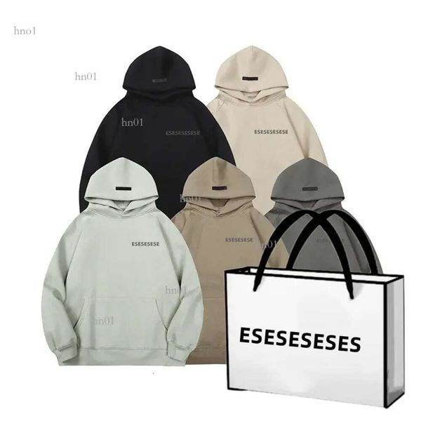 

2023 ess designer sweater warm hooded hoodies mens womens fashion streetwear pullover sweatshirts loose hoodies lovers clothing486, Black