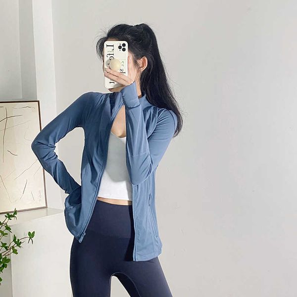 

sport lu lu autumn and winter fitness exercise athleticswear women's jacket suit yoga jogging quick-drying coat gym athletic