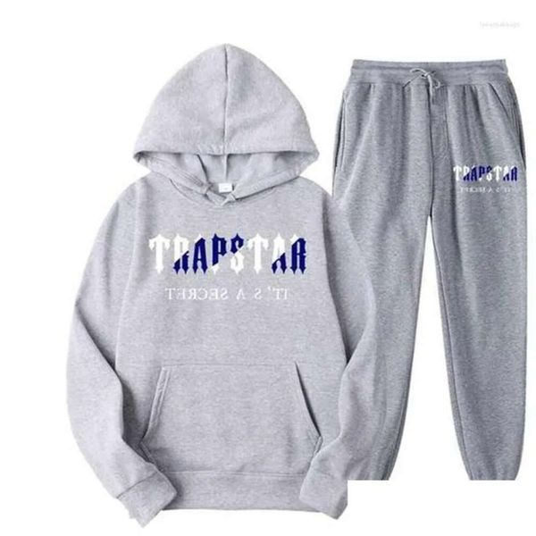 

men's t-shirts mens t shirts 2022 brand trapstar printed sportswear men 15 colors warm two pieces set loose hoodie sweatshirt joggin788, White;black